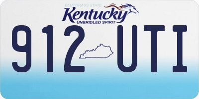 KY license plate 912UTI
