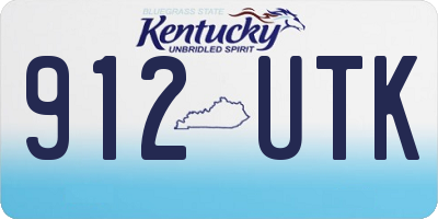 KY license plate 912UTK