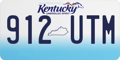 KY license plate 912UTM
