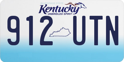 KY license plate 912UTN
