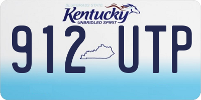 KY license plate 912UTP