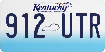 KY license plate 912UTR