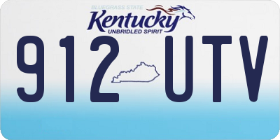 KY license plate 912UTV