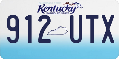 KY license plate 912UTX