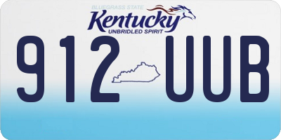 KY license plate 912UUB