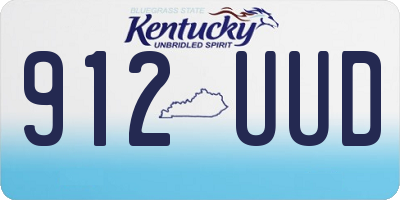KY license plate 912UUD