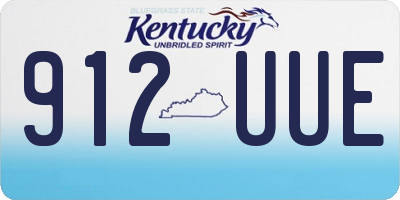 KY license plate 912UUE