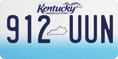 KY license plate 912UUN