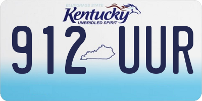 KY license plate 912UUR
