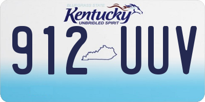 KY license plate 912UUV