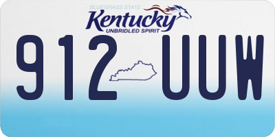 KY license plate 912UUW