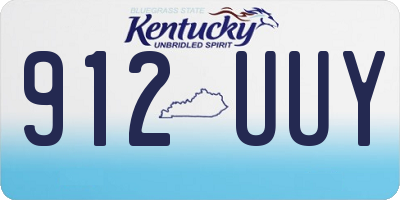 KY license plate 912UUY