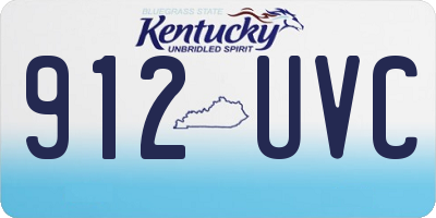 KY license plate 912UVC