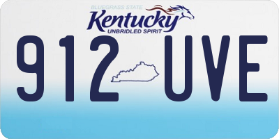 KY license plate 912UVE