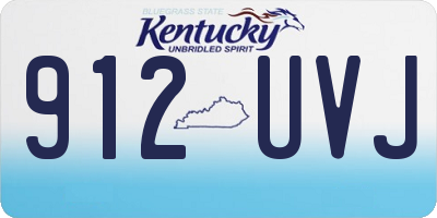 KY license plate 912UVJ