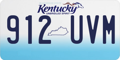 KY license plate 912UVM