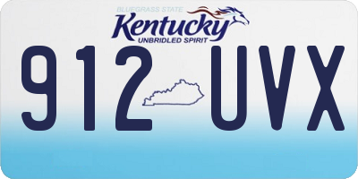KY license plate 912UVX
