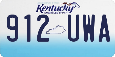KY license plate 912UWA