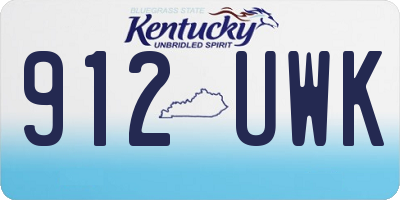 KY license plate 912UWK