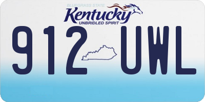 KY license plate 912UWL