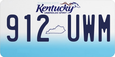 KY license plate 912UWM