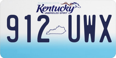 KY license plate 912UWX