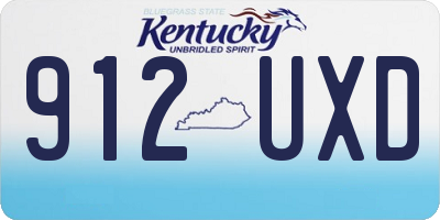 KY license plate 912UXD