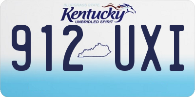KY license plate 912UXI