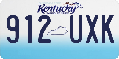 KY license plate 912UXK