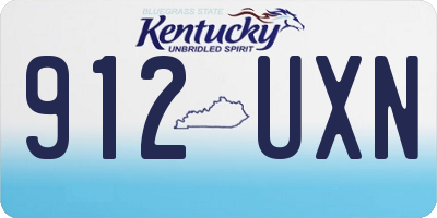 KY license plate 912UXN