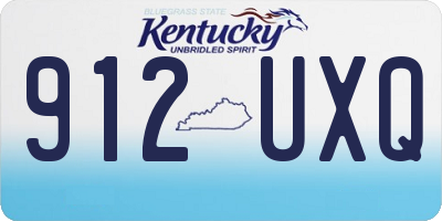 KY license plate 912UXQ