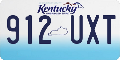 KY license plate 912UXT