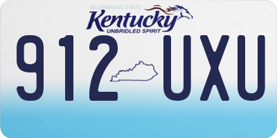 KY license plate 912UXU