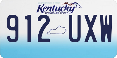 KY license plate 912UXW
