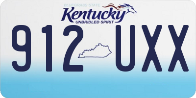KY license plate 912UXX