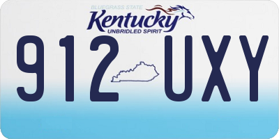 KY license plate 912UXY