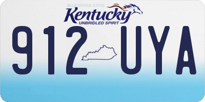 KY license plate 912UYA