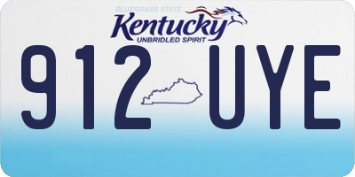 KY license plate 912UYE