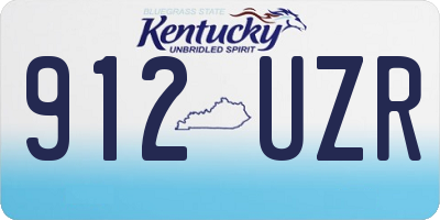 KY license plate 912UZR