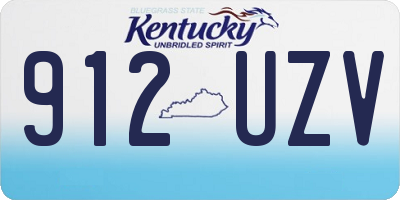 KY license plate 912UZV
