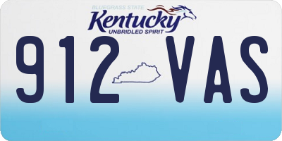 KY license plate 912VAS