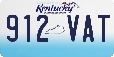 KY license plate 912VAT