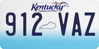 KY license plate 912VAZ