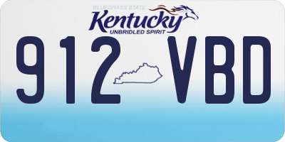 KY license plate 912VBD