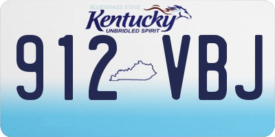 KY license plate 912VBJ
