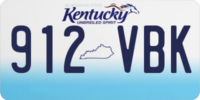 KY license plate 912VBK