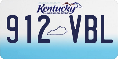 KY license plate 912VBL