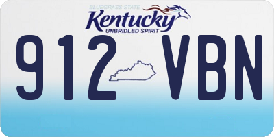 KY license plate 912VBN