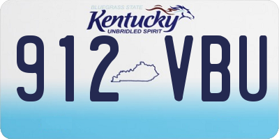 KY license plate 912VBU