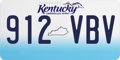 KY license plate 912VBV